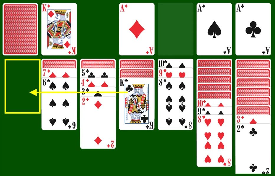 Classic klondike solitaire